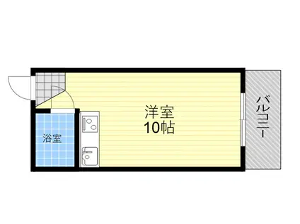 メゾン別府(ワンルーム/1階)の間取り写真