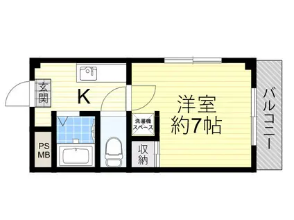 エンジェリマンション(1K/1階)の間取り写真