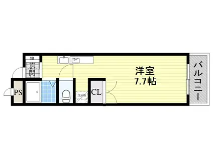 Sフレーム(ワンルーム/2階)の間取り写真