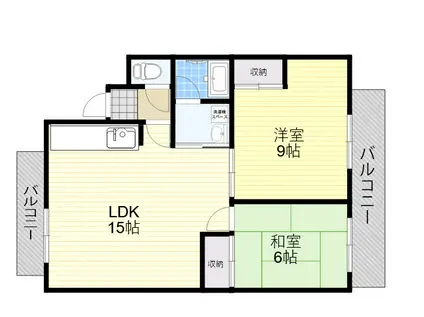 TKマンション(2LDK/3階)の間取り写真