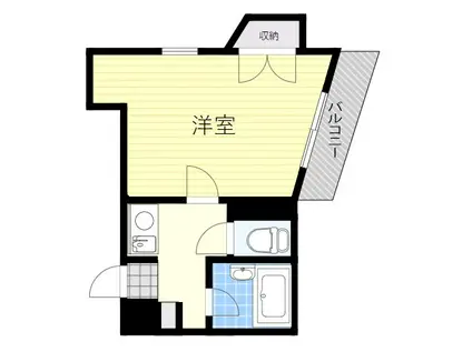 春日グランドハイツ(1K/3階)の間取り写真