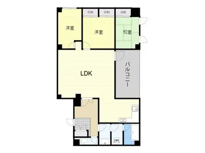 シオンズガーデン花川(3LDK/3階)の間取り写真