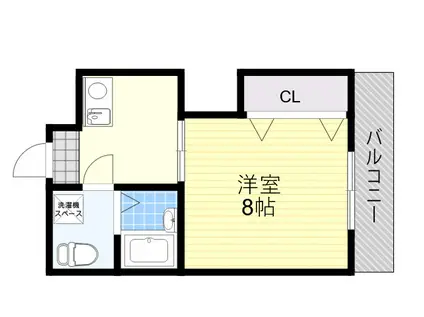 第9薩摩マンション(1K/2階)の間取り写真