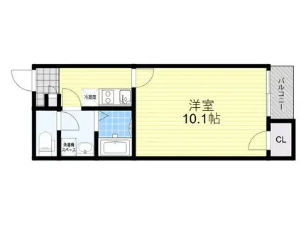 レオネクストドエルコンフォート(1K/2階)の間取り写真
