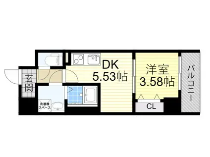 SERIE東淀川(1DK/5階)の間取り写真