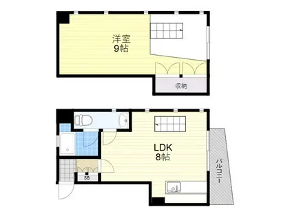 インペリアル21(1LDK/3階)の間取り写真