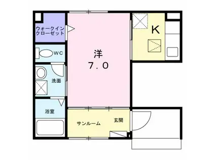 メゾン グランシャン(1K/1階)の間取り写真