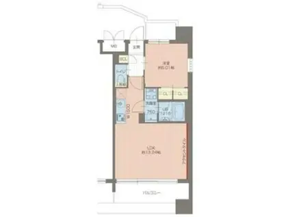 プレジオ東三国(1LDK/6階)の間取り写真