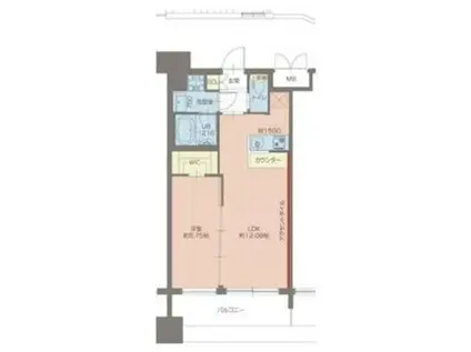 プレジオ東三国(1LDK/6階)の間取り写真