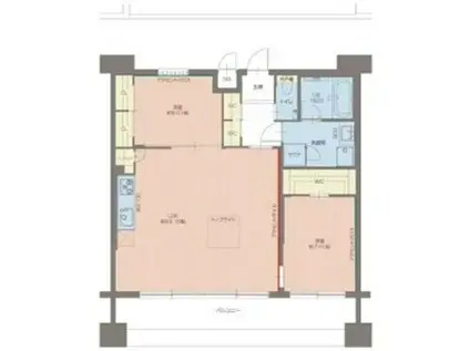 プレジオ東三国(2LDK/7階)の間取り写真