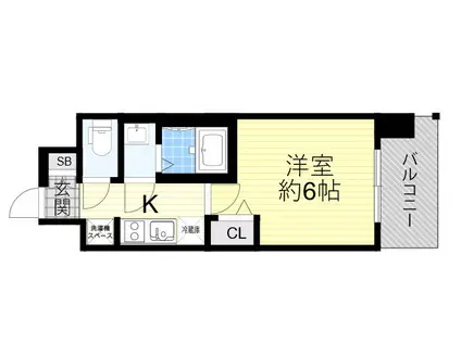 アドバンス大阪ビヤン(1K/7階)の間取り写真