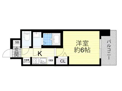 アドバンス大阪ビヤン(1K/10階)の間取り写真