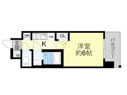 アドバンス大阪ビヤン(1K/10階)の間取り写真