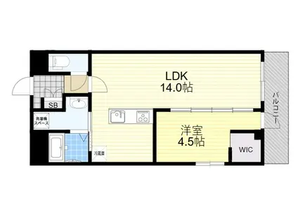 グランジュテ寺畑(1LDK/5階)の間取り写真