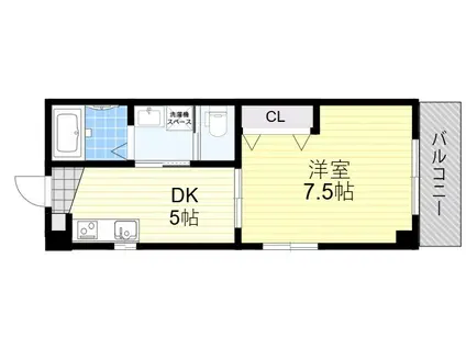 シャトーフェリーチェ(1DK/8階)の間取り写真