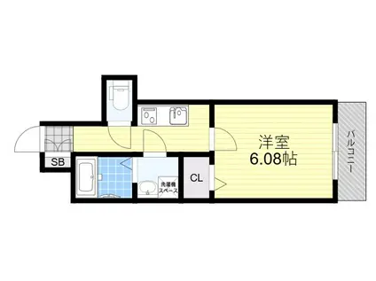 ARCA正雀(1K/2階)の間取り写真