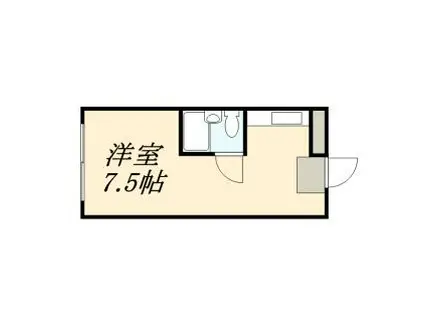 札幌第一パークハイツ(ワンルーム/10階)の間取り写真