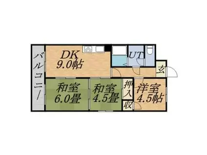 グランドパレス啓明(3LDK/8階)の間取り写真