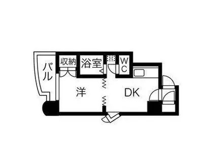 エンドレス三井北16条(1DK/2階)の間取り写真