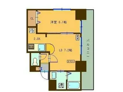 サンコート表参道(1LDK/6階)の間取り写真