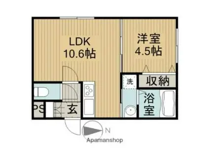 エムパレス(1LDK/2階)の間取り写真