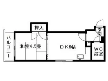 第5松井ビル(1DK/5階)の間取り写真