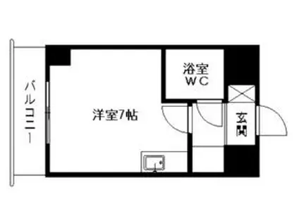 クリオ行啓通参番館(ワンルーム/2階)の間取り写真