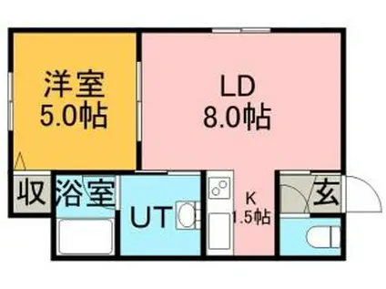 プロシード札幌(1LDK/2階)の間取り写真