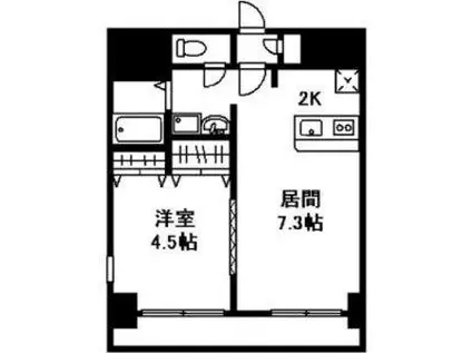 アーク菊水43(1LDK/3階)の間取り写真