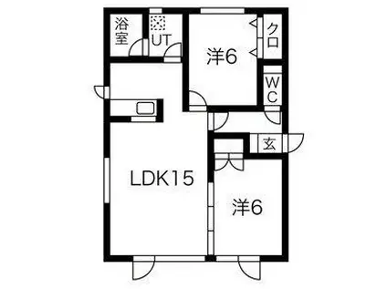 T-プレミア(2LDK/1階)の間取り写真