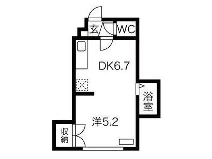 ロイヤルハドソン(1LDK/4階)の間取り写真