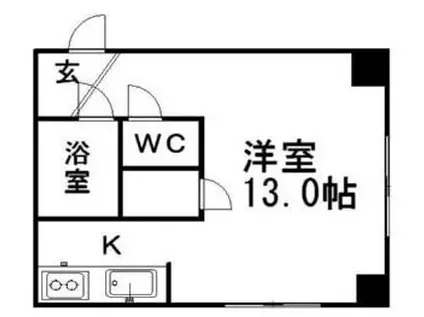 グランドホームMK(1K/2階)の間取り写真