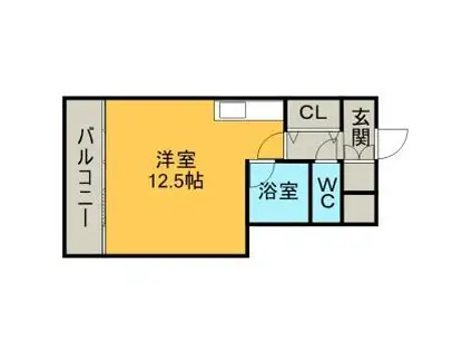 ジョイフル札幌(1K/5階)の間取り写真