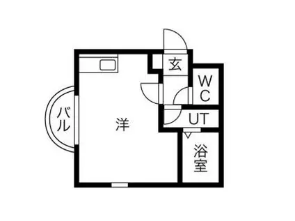 ルナソラーレ麻生(ワンルーム/3階)の間取り写真