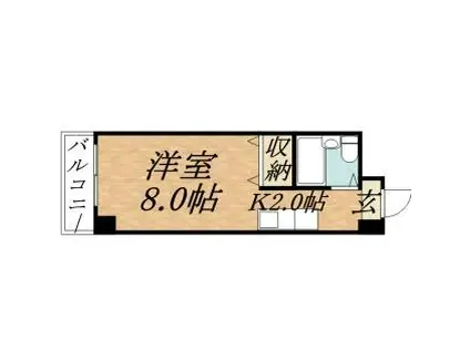 コーポハシモト(1K/9階)の間取り写真