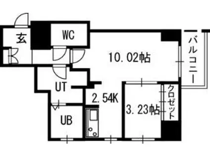 レガーロ札幌ステーション(1LDK/6階)の間取り写真