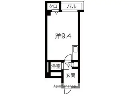 札幌市営東豊線 さっぽろ駅(札幌市営) 徒歩12分 7階建 築38年(ワンルーム/5階)の間取り写真