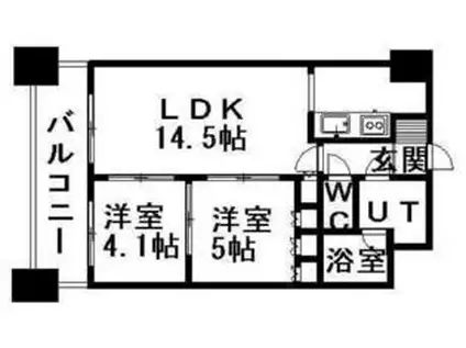 パークアクシス札幌植物園前(2LDK/7階)の間取り写真