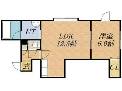 カーサトリームII(1LDK/2階)の間取り写真
