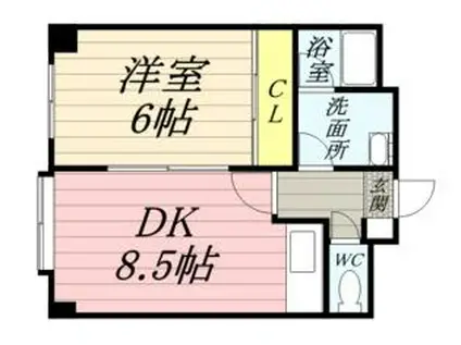 ALLEZ麻生 (1LDK/3階)の間取り写真