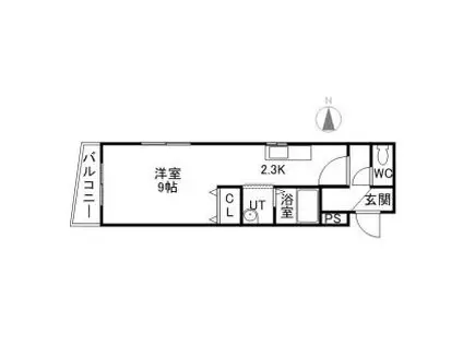東洋ハイツA(1K/4階)の間取り写真