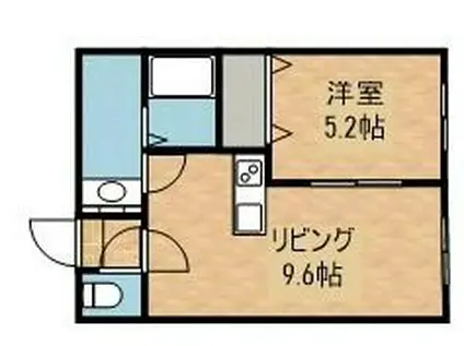 ベルメゾン北20(1LDK/1階)の間取り写真