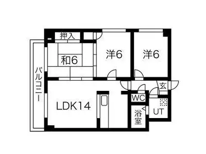 アクティブハイツ(3LDK/2階)の間取り写真