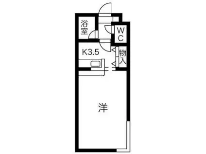 ビッグバーンズマンションN32(1DK/1階)の間取り写真