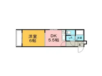 N216(1DK/3階)の間取り写真