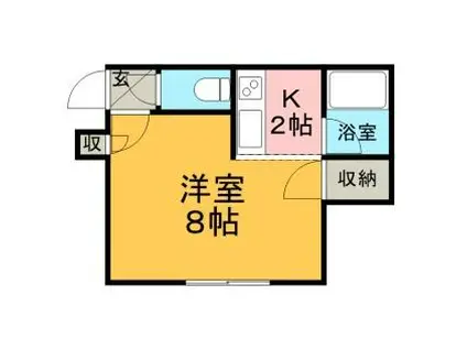 カーサアジュール南麻生(1K/2階)の間取り写真