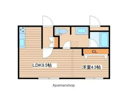 マンション樹林(1LDK/2階)の間取り写真