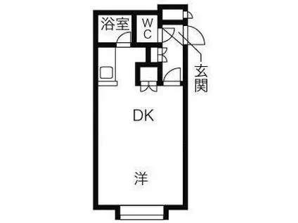 ウィスタリア元町(1LDK/3階)の間取り写真