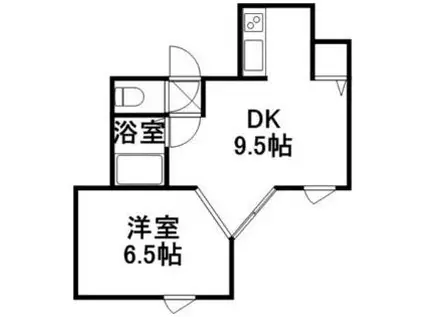 キラメック森・夢(1DK/3階)の間取り写真