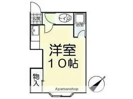 北海道札幌市豊平区 3階建 築37年(ワンルーム/3階)の間取り写真